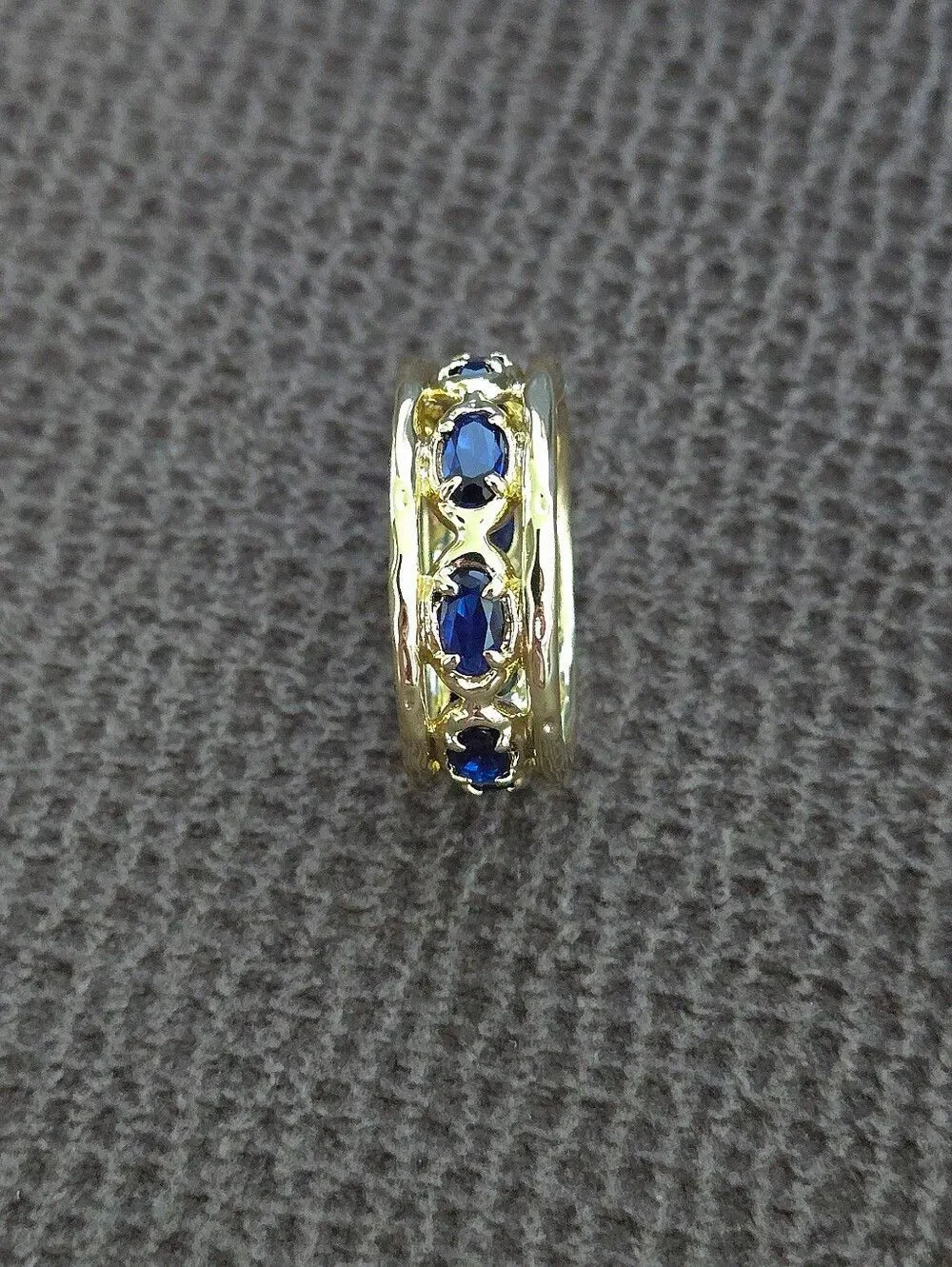 Zeyzey Gold💛 Double✌️ Band with Blue💙 Crystals💎 Ring💍 - NWT